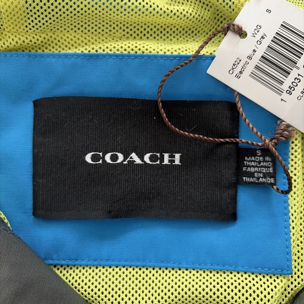Coach Color Block Functional Men's Size Small Jacket Blue Lightweight Coat $650 - Picture 3 of 11